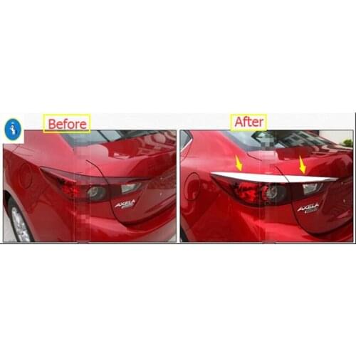 Yimaautotrims Accessories Exterior / Rear Tail Light Lamp Eyelid Eyebrow Cover Trim For Mazda 3 AXELA Sedan Hatchback 2017 2018