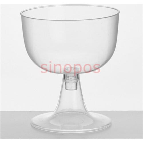 10pcs Transparent plastic round mouth combined mousse cup, clear disposable goblet, cake/sweet food cups with scoop,SP01