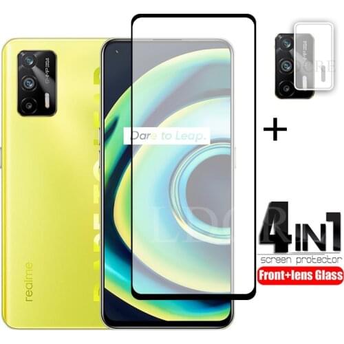 2PCS Glass For Realme Q3 Pro 5G Glass Screen Tempered Glass For Realme Q3 Pro 5G Camera Screen Protective Film For Realme Q3 Q3i