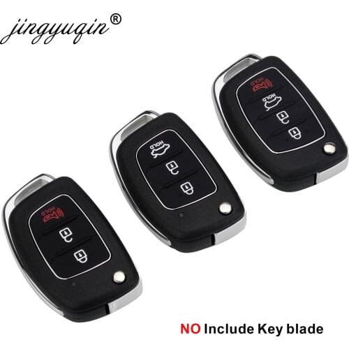 20pcs/lot 3/4 Buttons Flip Remote Key Shell Fob Key Case For Hyundai HB20 SANTA FE IX35 IX45 Accent I40 No Blade Replacement