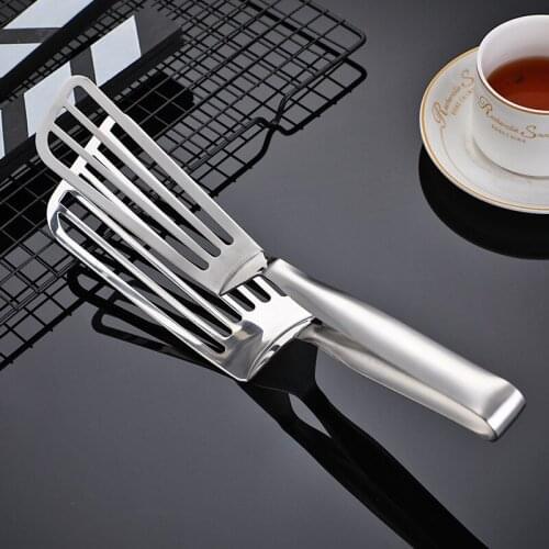 2021New Product Food Tongs Stainless Steel Frying Oil Strainer Strainer Fine Strainer Spoon Fried Barbecue Salad Clip