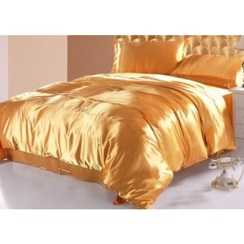 3PCS Silk Satin duvet cover set Bedding sets sheets bed sheet bedspreads California Super King size Queen full twin Customize