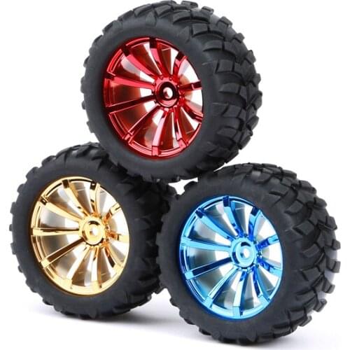 4pcs Dia 72mm Tires Toys Car Wheels Use For DIY Robot Smart Model Shaft Motor Hexagonal Coupling Coupler Connection Wheel