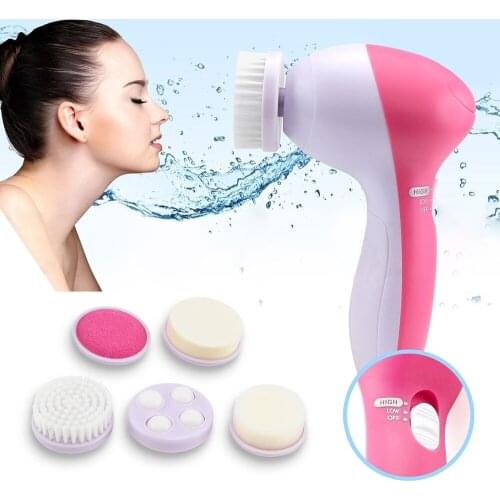 5-1 Multifunction Electric Face Facial Cleansing Brush Spa Skin Care Massage Skin Care Mahine Pore Cleaner Device