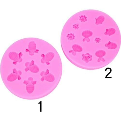8.7*1CM DIY Sugar Craft Cake Vintage Little Bee Silicone Mold Fondant Mold Cake Decorating Tools Gum Paste Mold