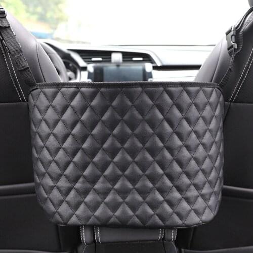 Car Storage Net Pocket Between Two Seats Car Screen Suspension Type Car Organizer Bag Auto Accessories