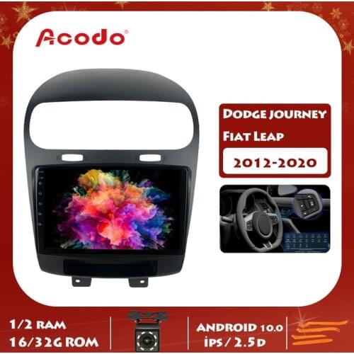 Android 2 Din Car Multimedia Player For Dodge Journey Fiat Freemont 2012-2020 9" GPS Navigation Head Unit with Frame Stereo