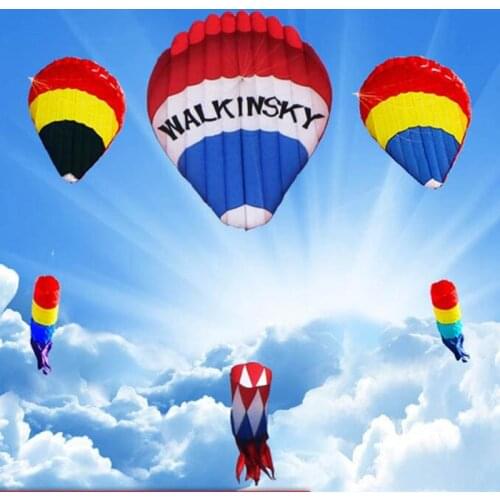 Free shipping hot air balloon soft kite surfing kites for adults cometas infantiles 3d big kite outdoor flying parachute