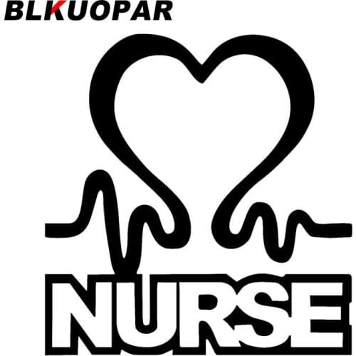 BLKUOPAR for Nurse Heart Rhythm Love Vinyl Decal Sticker Window Car Stickers Sunscreen Decal Campervan Vehicle Decor Car Styling
