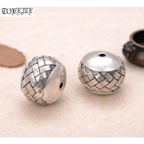 100% 925 silver jewelry beads Thailand silver Beads jewelry findings Vintage Silver Lucky Symbol Beads DIY Bracelet