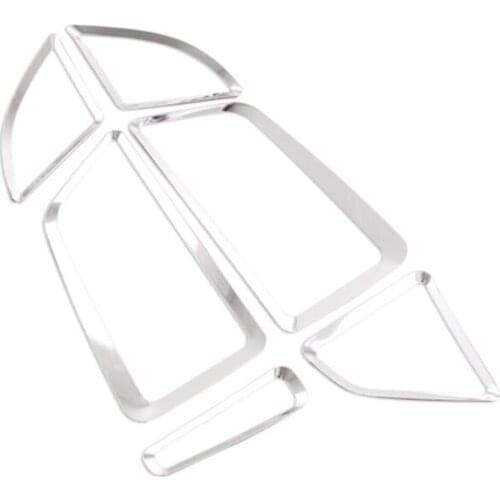 6pcs/set Stainless Steel Trim Accessories Outlet Decoration Ring Interior Frame For Ford Focus 3 MK3 Focus 4 MK4 2012-2015