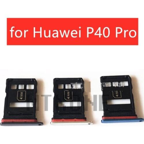 For Huawei P40 Pro Card Tray Holder SIM Micro SD Card Slot Adapter Holder for Huawei P40 Pro Repair Spare Parts Red