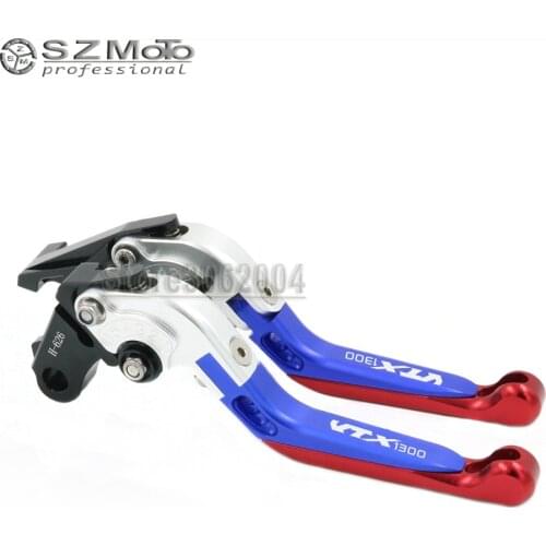 For HONDA VTX1300 VTX 1300 2003-2008 2007 Aluminum Motorcycle Folding Extendable Adjustable Brakes Clutch Levers With LOGO CNC
