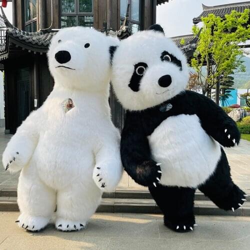 Inflation Panda Polar Bear Mascot Costume For Advertising Customize Adult For Wedding Cartoon Doll Clothes Performance Animal