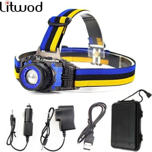 K17 XP-G Q5 2000 lumens Led Bright Headlamp Head Light Head LED Headlight Build-in Rechargeable Battery Head Lamp Zoomable