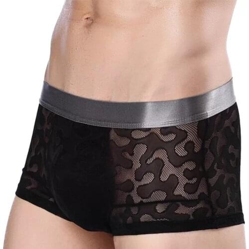 3pcs Mens Fashion Ice Silk Jacquard Boxer Briefs Trendy Masculine Boxer Briefs Hot Sale Exotic Clothing For Brave Men