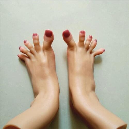 1 Pair Girls Feet Top Quality Anal Sex Dolls with Big Rounded Ass Japanese Silicone Love Foot Realistic Sexy Mannequin Skeleton