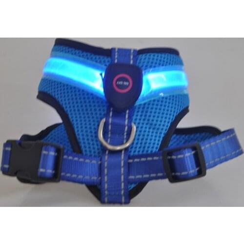 Dog Harness Luminous Clothes Pet Products for Large Dog Harness Glowing Led Collar Puppy Lead Pets Vest Dog Leads