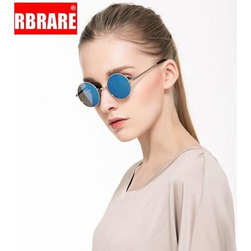 RBRARE Round Alloy Frame Polarized Ladies Sunglasses High Quality Metal Light Photochromic Sunglasses Women Vintage Glasses