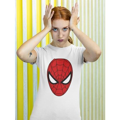 Spiderman Mask Printed T Shirts Fashion Tops Oversized Germany Funny Streetwear Summer Short Sleeve Casual Power Marvel Fans