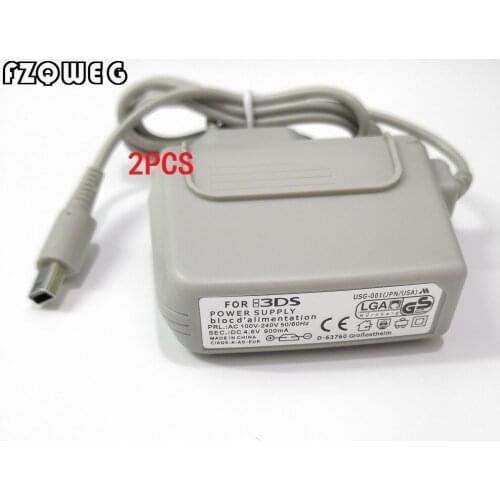 FZQWEG 2 PCS EU Home AC Power Adapter Small Wall Charger for Nintendo LL XL 3DS Home AC Power Adapter