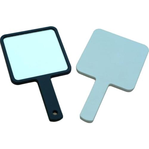 Ladies Modern Hand Held Square Mirror Makeup Dresser Gift Large Small Compact Square Handheld Mirror Barber Handheld Mirror