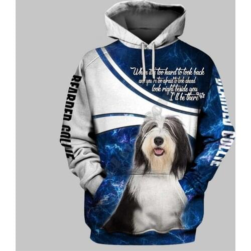 Bearded Collie 3D Printed Hoodies Funny Pullover Men For Women Funny Sweatshirts Animal Sweater Drop Shipping