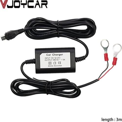 Hard-wired Car Charger Cable for TK / LK GPS Trackers 36V-12V to 5V 2A 3M Micro USB Cord Power Supply for Car DVR DC Converter