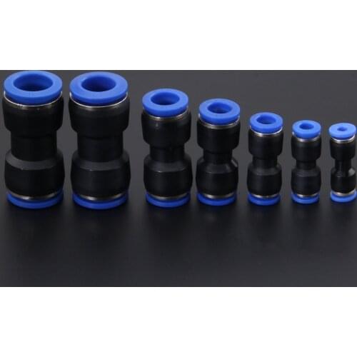 1Pc 4/6/8/10/12/14/16mm Pneumatic Straight Union Connectors Push In Pneumatic Fittings for Air Water Tube Air Pipe Joint