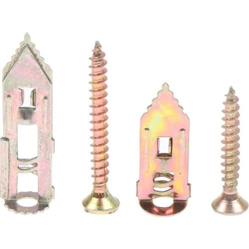 10Pcs New Self Drilling Anchors Screws Drywall Anchor Self Tapping Screws Easy Application