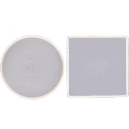 2021 New 10 Pcs Circle Coaster Epoxy Resin Mold DIY Crafts Square Cup Mat Silicone Mould