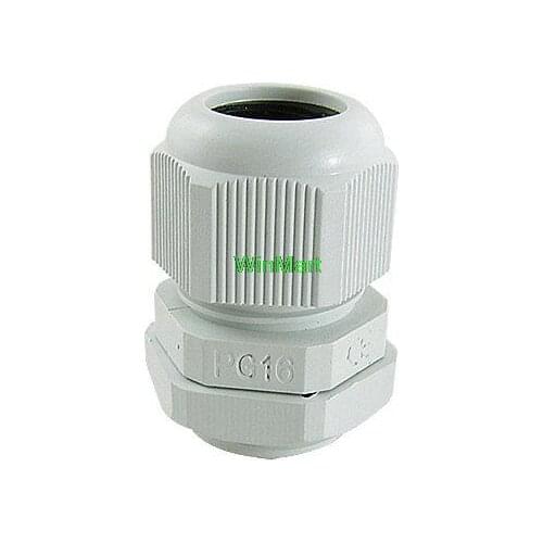 10 Pcs Waterproof PG16 Wht Plastic Cable Glands Joints