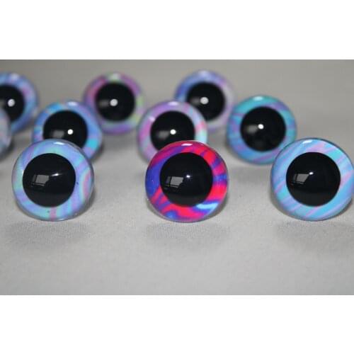 100PCS NEW Refreshing EYES 13mm-28mm glitter round clear toy safety eyes+ washer For Wool diy pupil findings---H10A