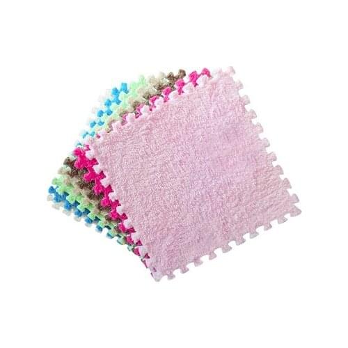 12pcs/lot New arrival doormat long hair mats puzzle mats velvet mats patchwork carpet