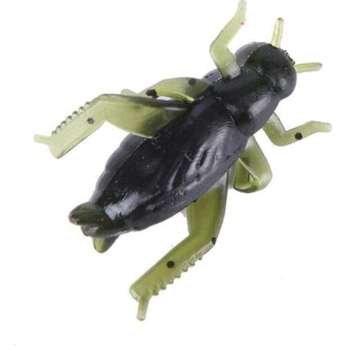 20 Pcs Black Cricket Shape Fishing Soft Lures Super Simulate Insect Artificial Bait High Quality Lightweight Life-like Durable