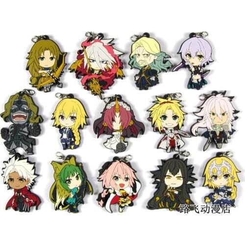 2020 New Arrival Fate/Grand Order/Fate Apocrypha Original Japanese anime figure rubber mobile phone charms/key chain/strap