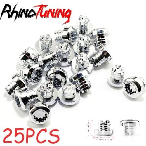 25pcs Flower-Like Wheel Rivets Nuts Alloy Studs Plastic Cap Lip Screw For Universal Auto Rims Replacement Bolts Dust-proof