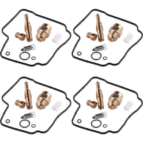 4Sets Motorcycle Carburetor Repair Rebuild Kit Floating Needle Seat Fit For Honda CBR600F 1987 1988 1989 1990 CBR600 Accessories