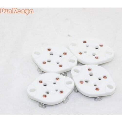 4Pcs New 4pin Tube GZC4 Sockets Ceramic Base 811, 300B, 2A3, Etc
