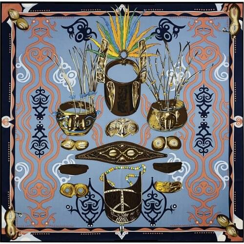 90cm Hand Rolled Hem Indian Feather Twill Silk Square Scarf Women Shawl Brand Hijab Scarf Design Bandana Foulard Head Scarves