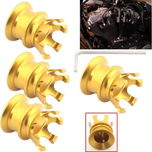 Motorcycle Aluminum Screw Engine Cover Trim Head Crown Head Bolt Topper Cover Cap For Harley Sportster XL 883 For Twin Cam 99-20