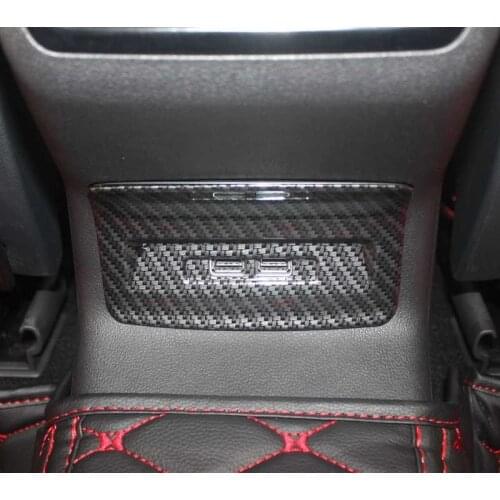 Bbincar Car ABS plastic silver plated rear tail armrest seat panel USB socket cap sticker trim For skoda Kodiaq 2017 2018