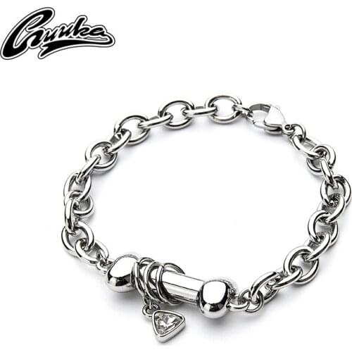 Guka bone couples bracelet fashion brand Zhang xingtes hip hop niche advanced feeling zircon inlaid bracelet ring