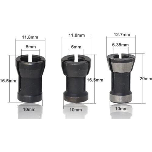 6mm/6.35mm/8mm Collet Chuck Engraving Trimming Machine Electric Router For Machinery Manufacturing Woodworking Cutter 1pcs/3pcs