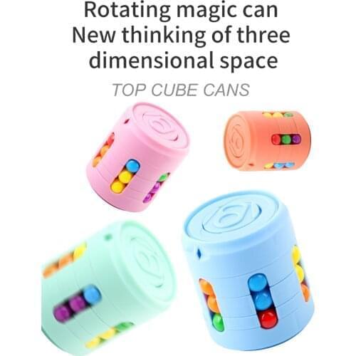 Childrens New Magic Spinning Bean Rotating Can Gyro Fingertips Stress Relief Game Wooden Magic Bean Iq Spel Decompression Toy