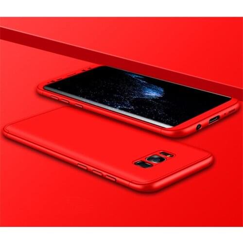 For Samsung S8 Plus S8Plus S8+ Case 360 Protection Full Body Cover Matte Hard Phone Case for Samsung Galaxy S8Plus + Screen Film