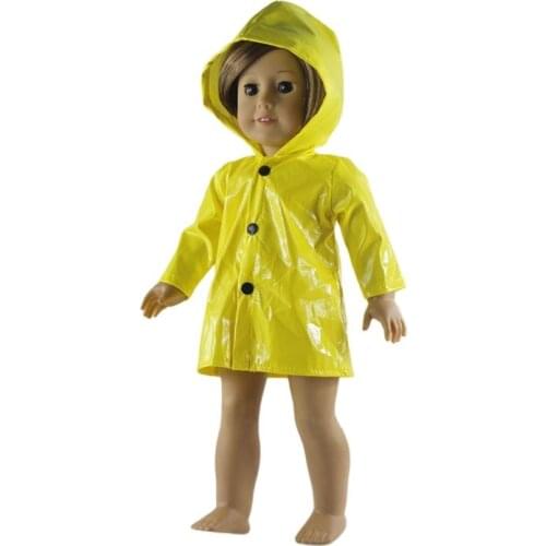 Raincoat Outfit Set for Barbie 18" (46cm) American Girl Newborn Doll Accessories Clothes Play House Dressing Up Costume