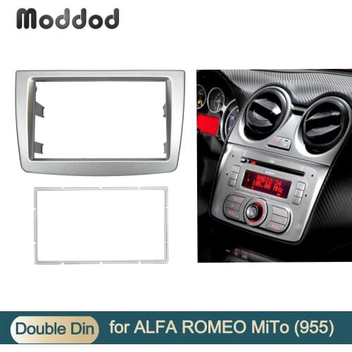 Double Din Fascia For ALFA ROMEO MITO Radio Refitting Install Frame DVD Stereo Panel Dash Mount Trim Kit Surroud Plate Bezel