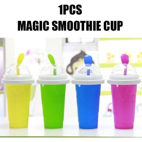Slushie Maker Cup Quick Smoothies Cup Cooling Cup Dual Layer Squeezing Cup Slushy Maker Homemade J2Y