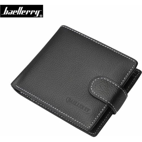 Baellerry Genuine Leather Wallet Men high quality short Male Clutch wallet card holder mens money purse coin pocket guarantee